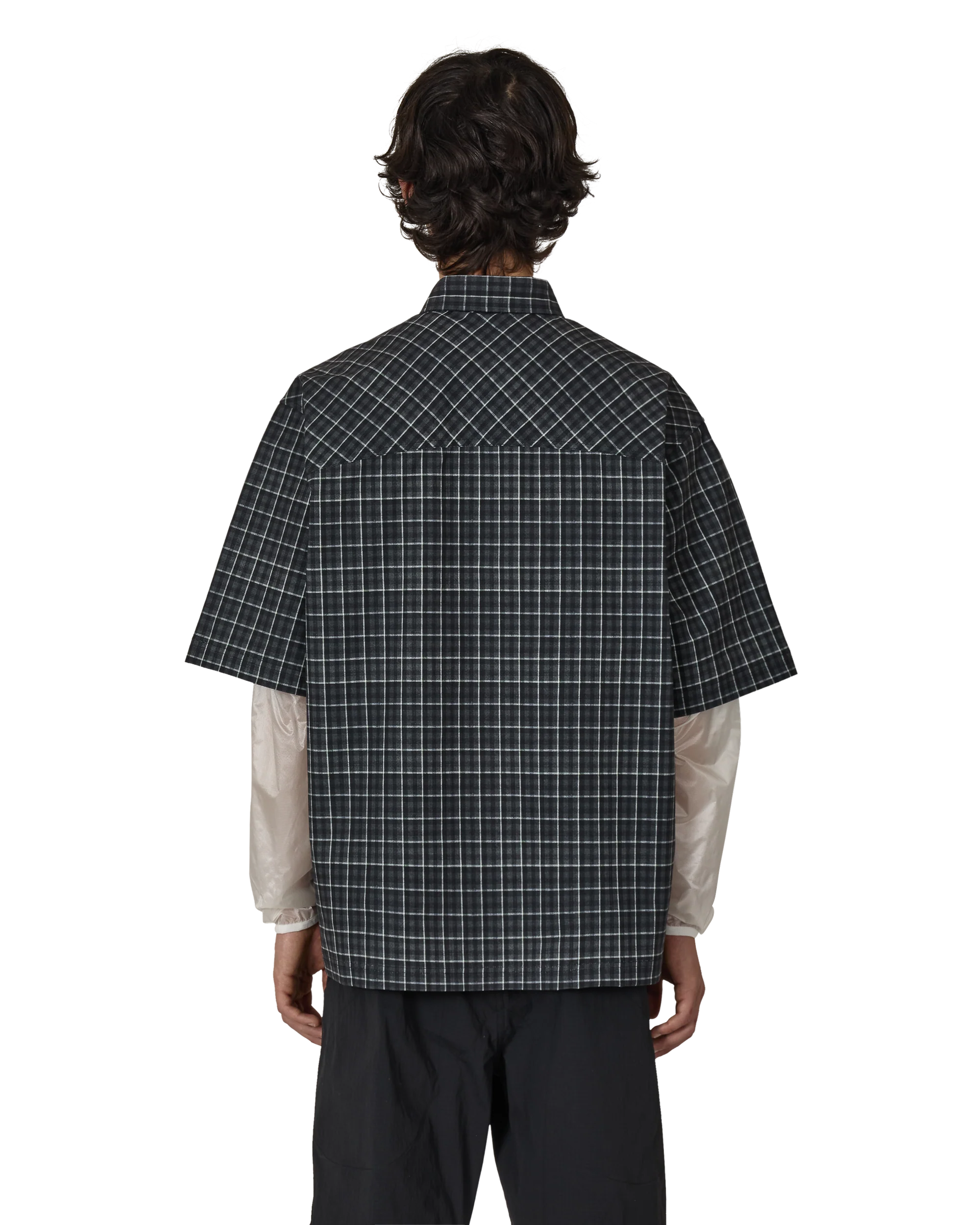 Aair Floweave Printed Check Short Sleeve Shirt - Image 3
