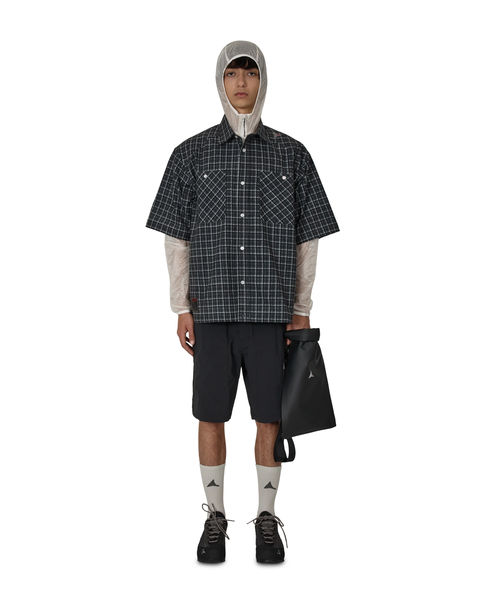Aair Floweave Printed Check Short Sleeve Shirt - Image 4