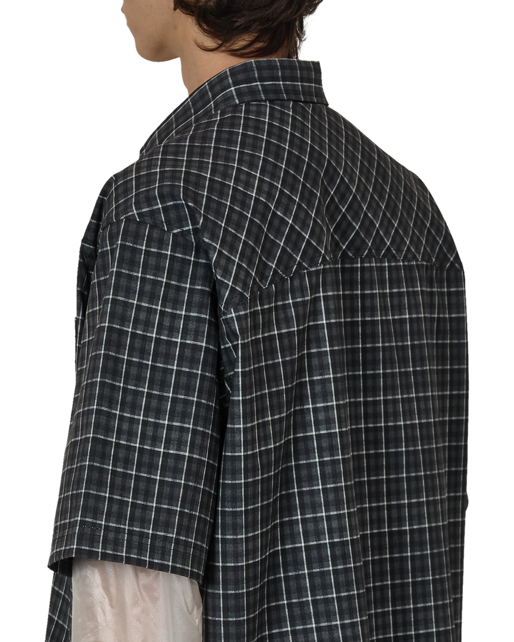 Aair Floweave Printed Check Short Sleeve Shirt - Image 7