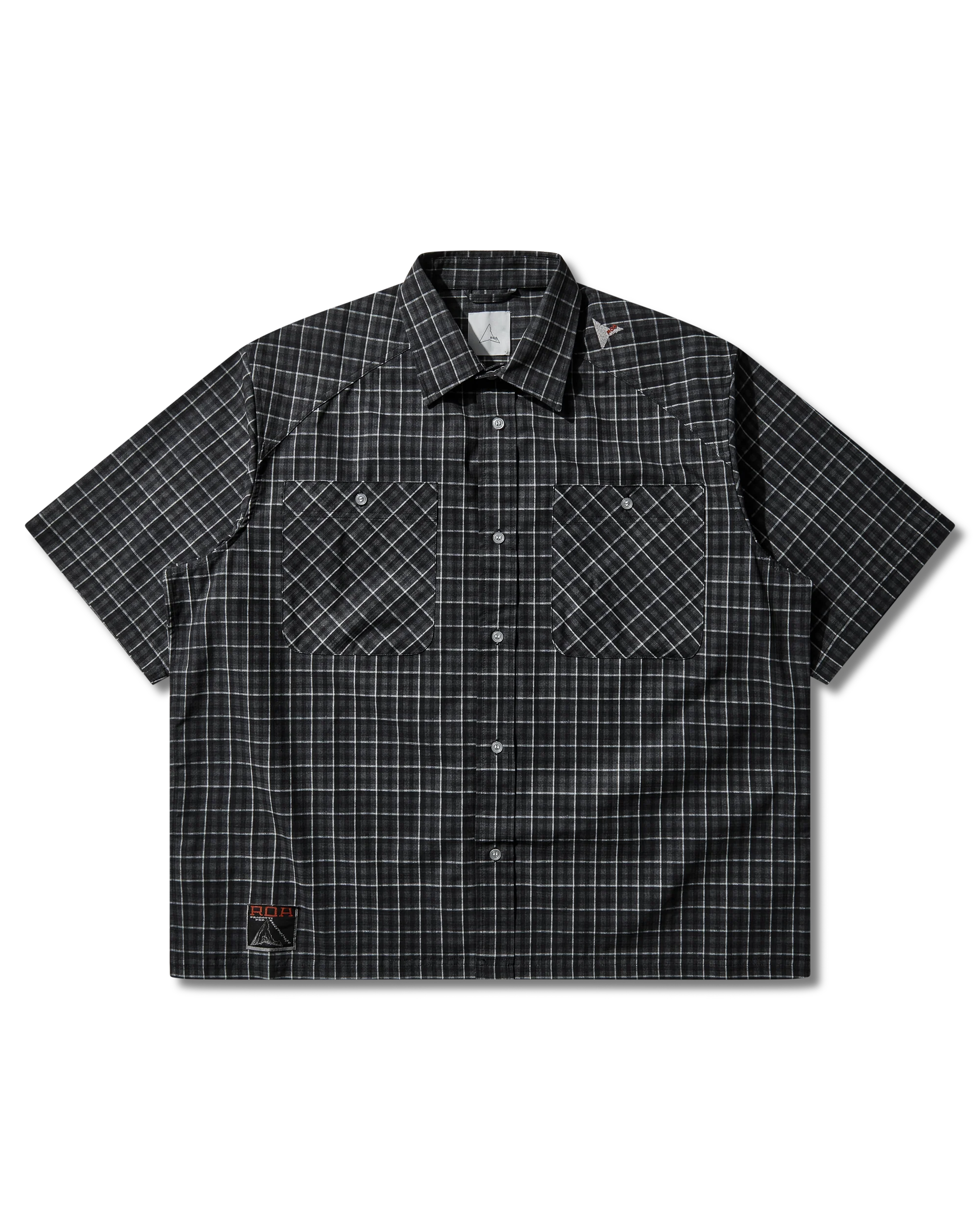 Aair Floweave Printed Check Short Sleeve Shirt - Image 9