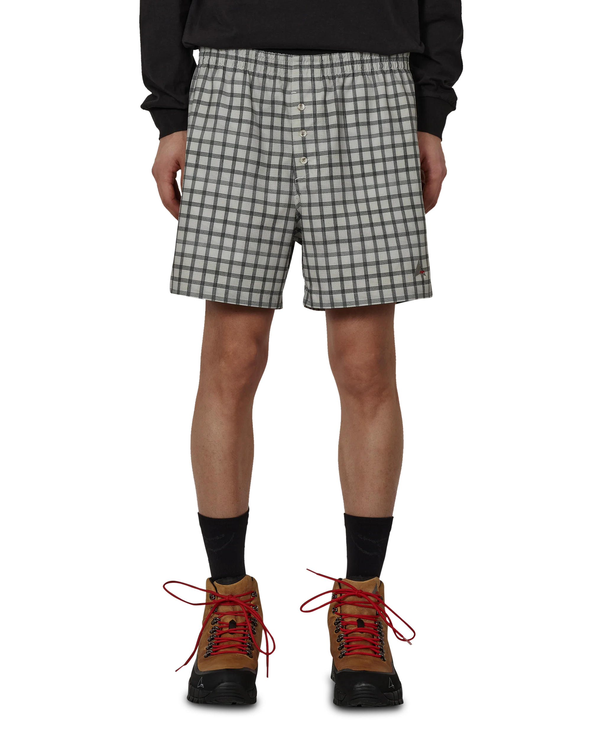 Aair Floweave Printed Check Shorts