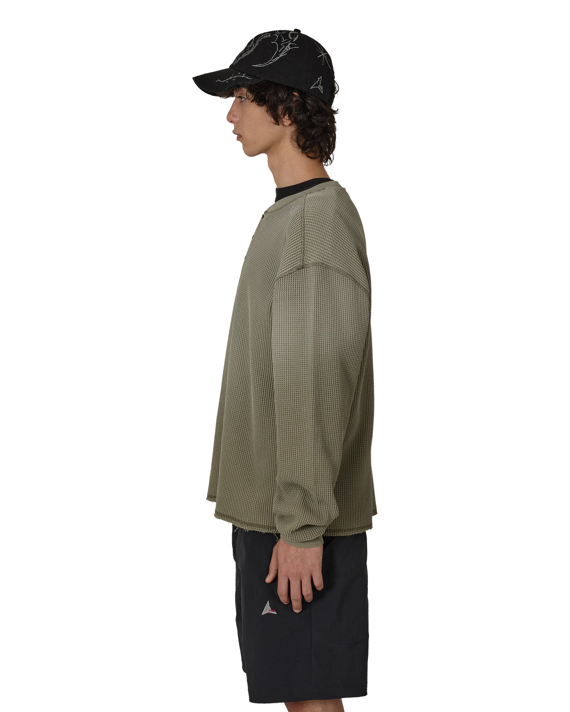 Bee Sun Faded Organic Waffle Serafino Long Sleeve - Image 2