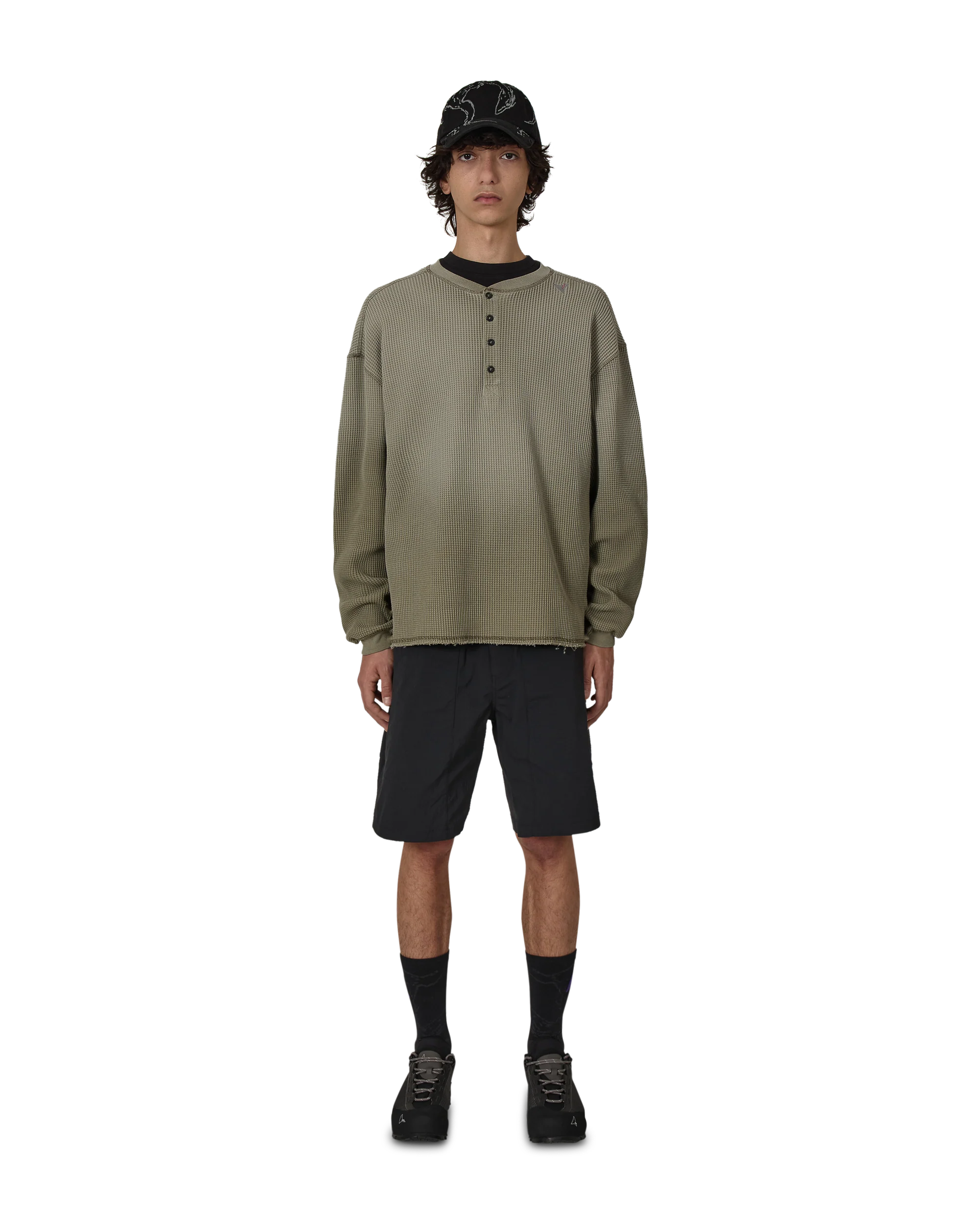 Bee Sun Faded Organic Waffle Serafino Long Sleeve - Image 4