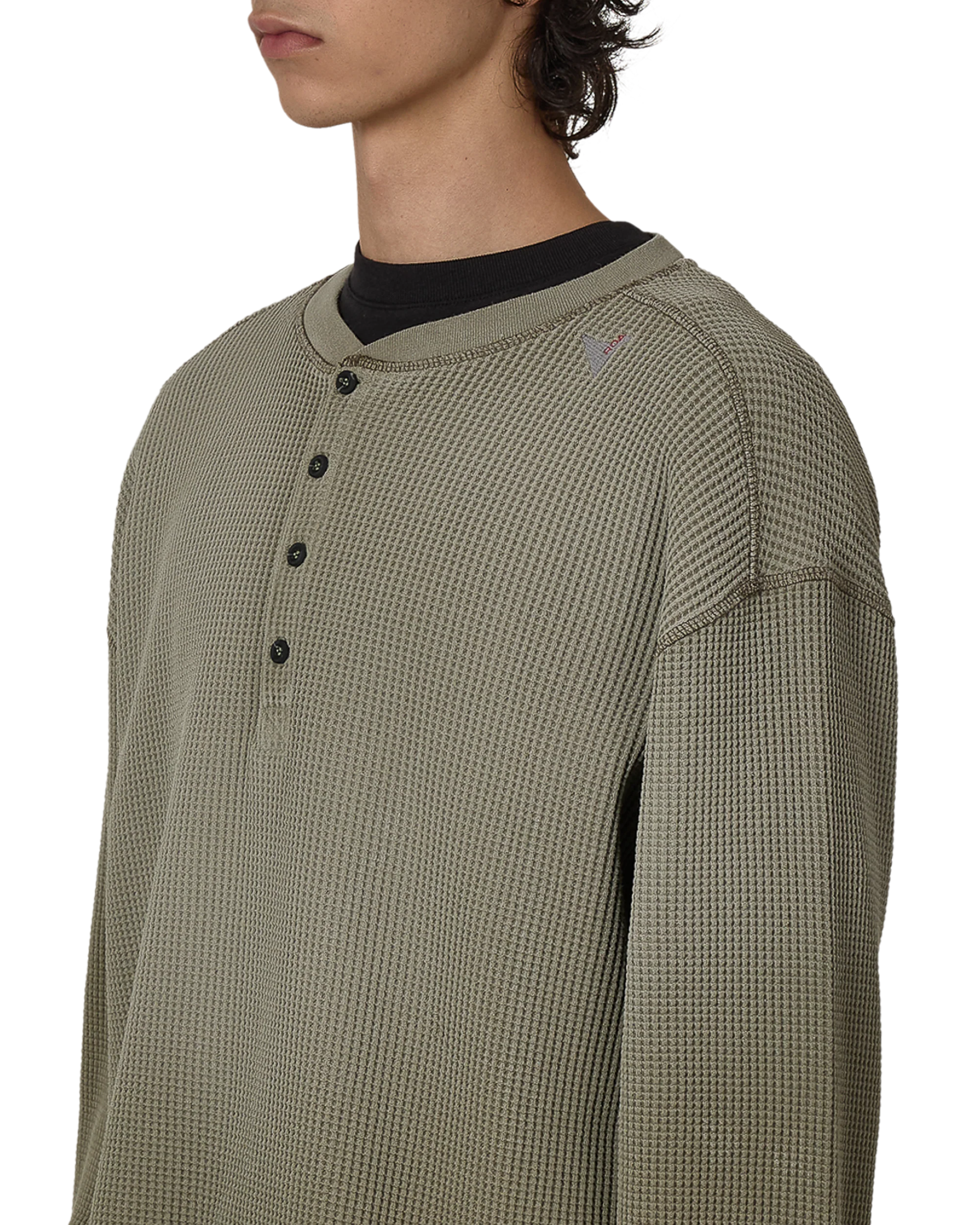 Bee Sun Faded Organic Waffle Serafino Long Sleeve - Image 5