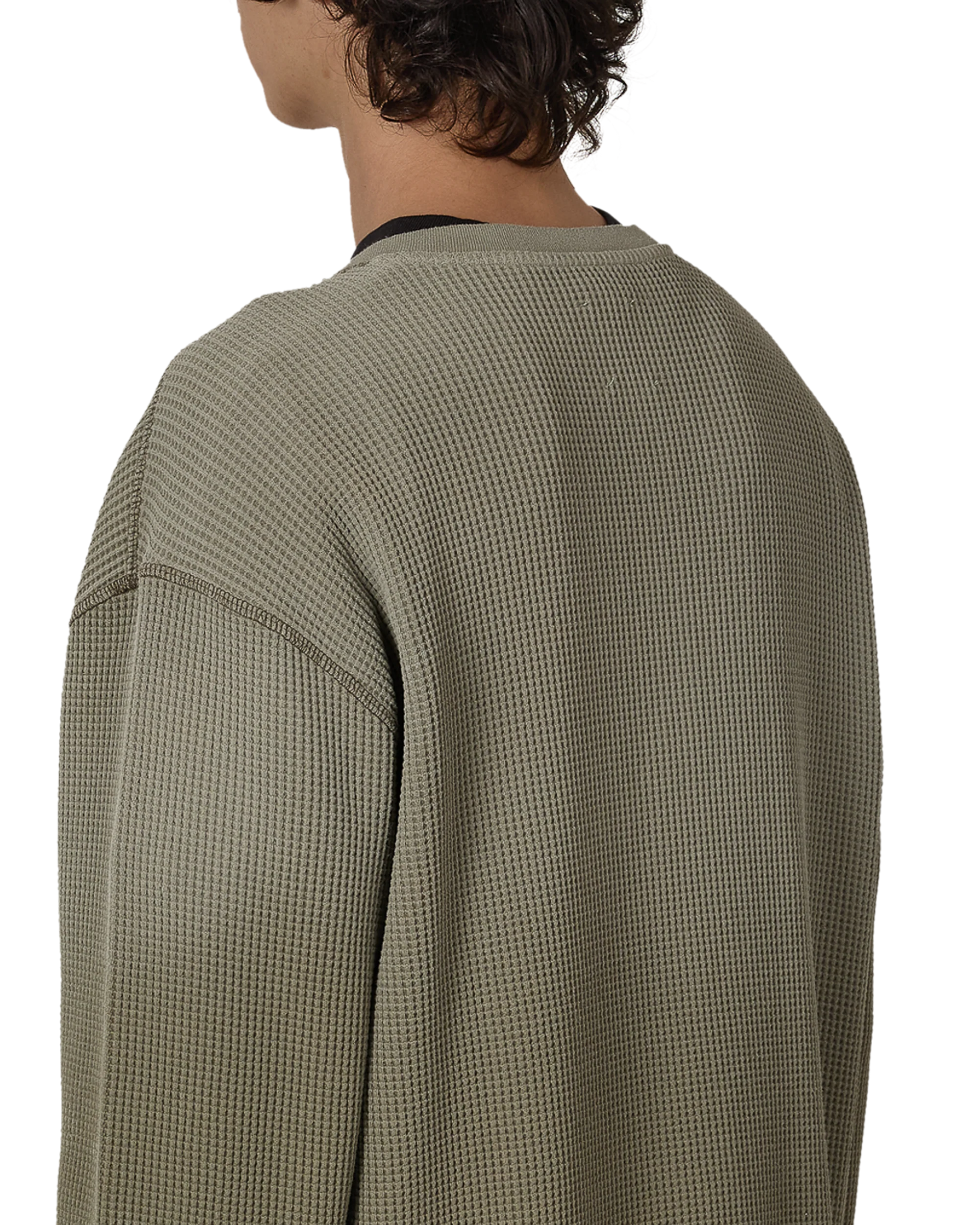 Bee Sun Faded Organic Waffle Serafino Long Sleeve - Image 7