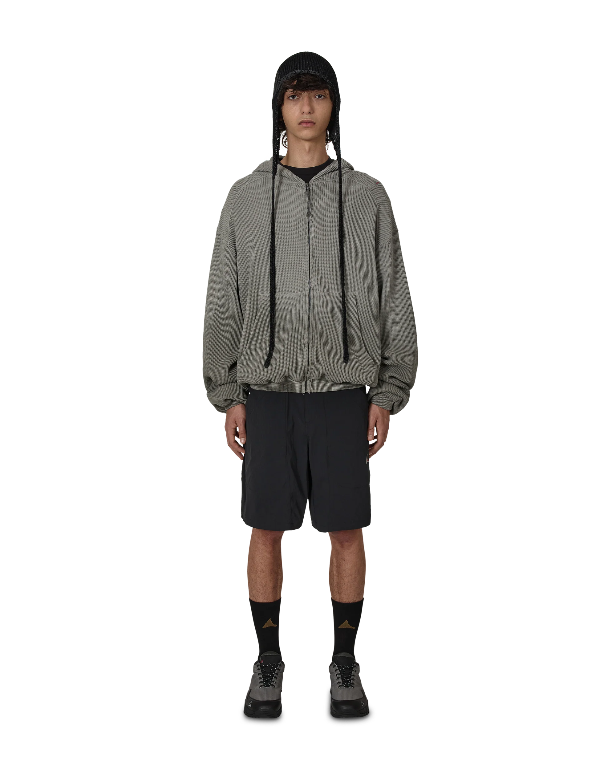 Bee Sun Faded Organic Waffle Zip Up Hoodie - Image 4