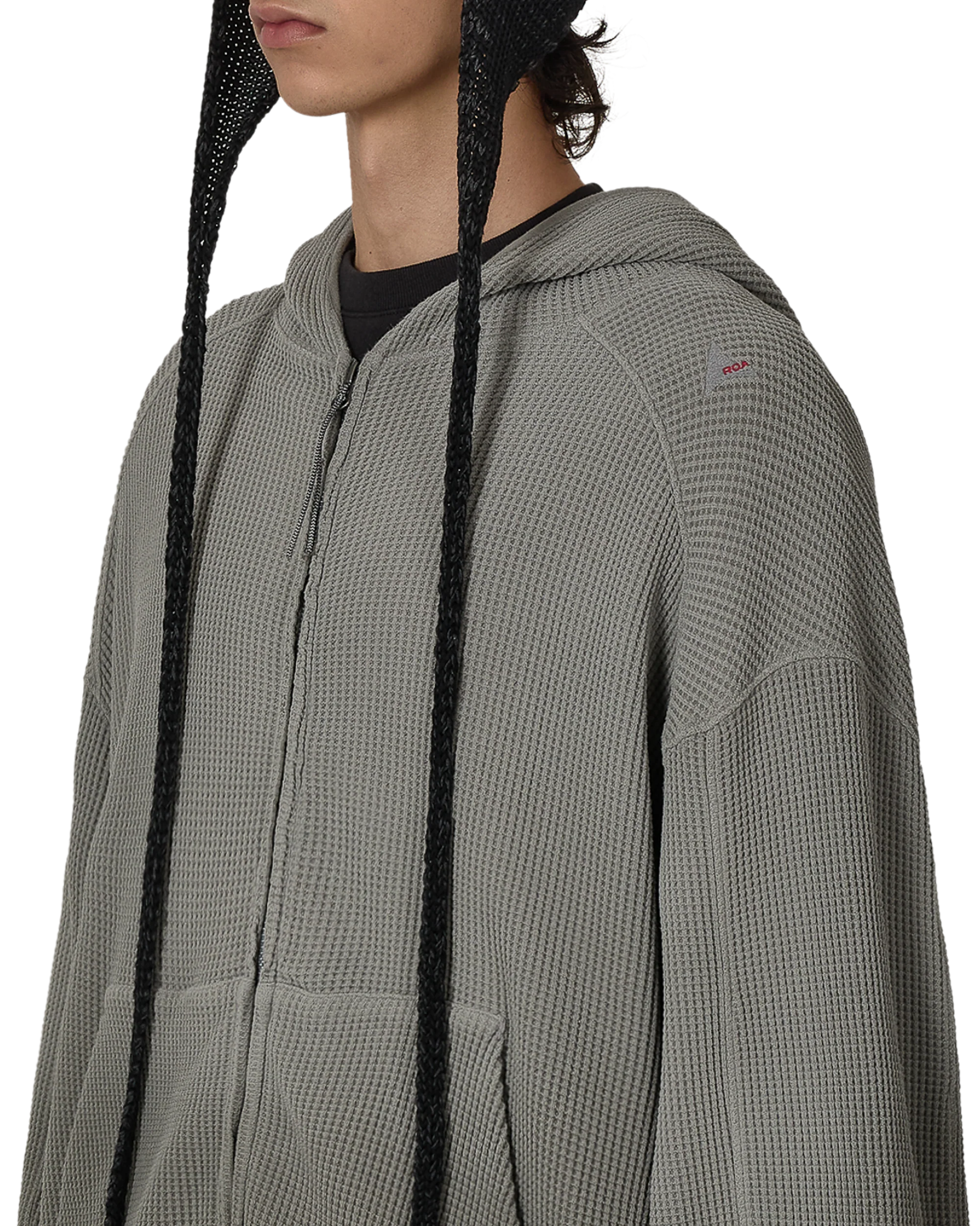 Bee Sun Faded Organic Waffle Zip Up Hoodie - Image 5