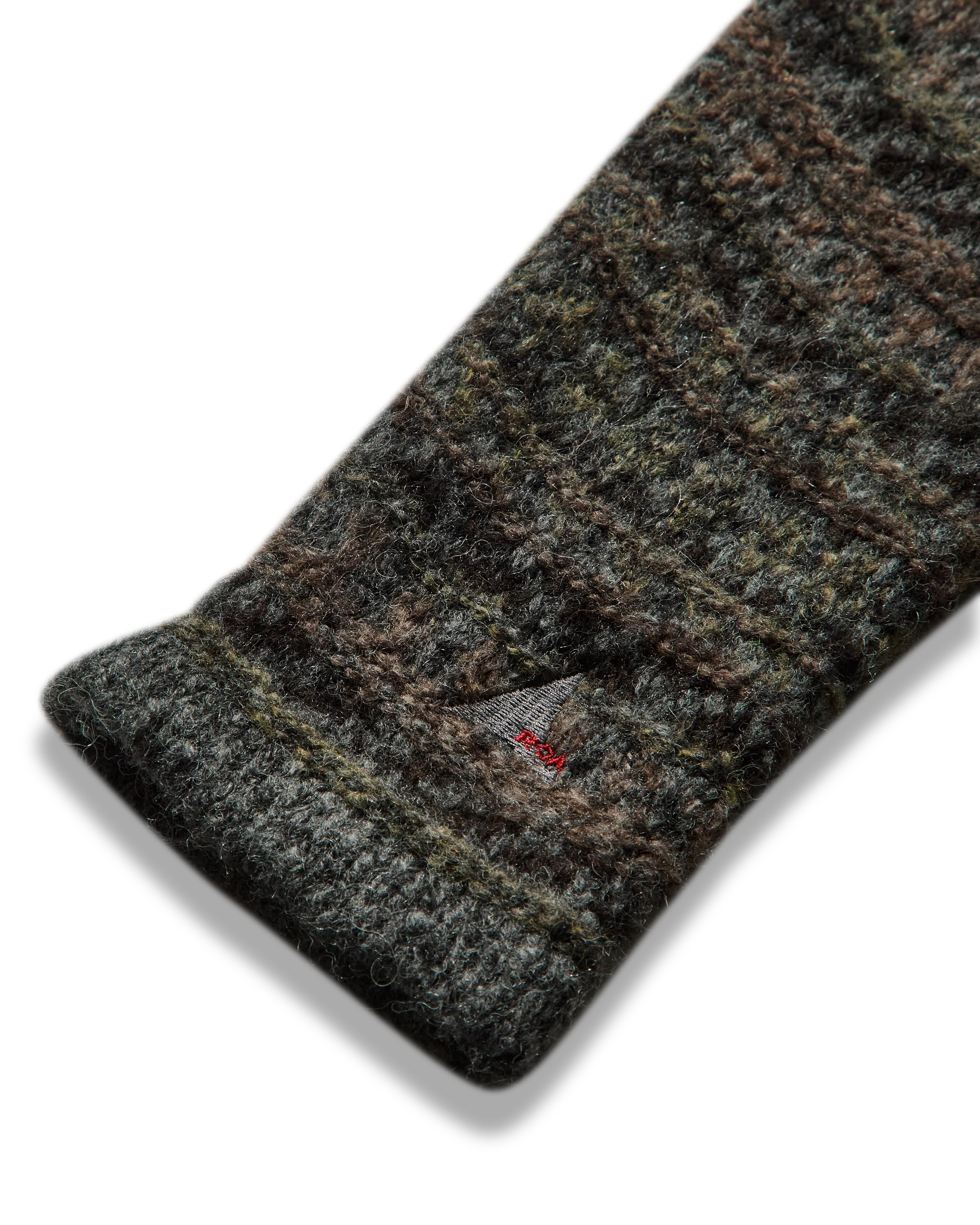Fair Isle Felted Knit Zip Up Hoodie - Image 12