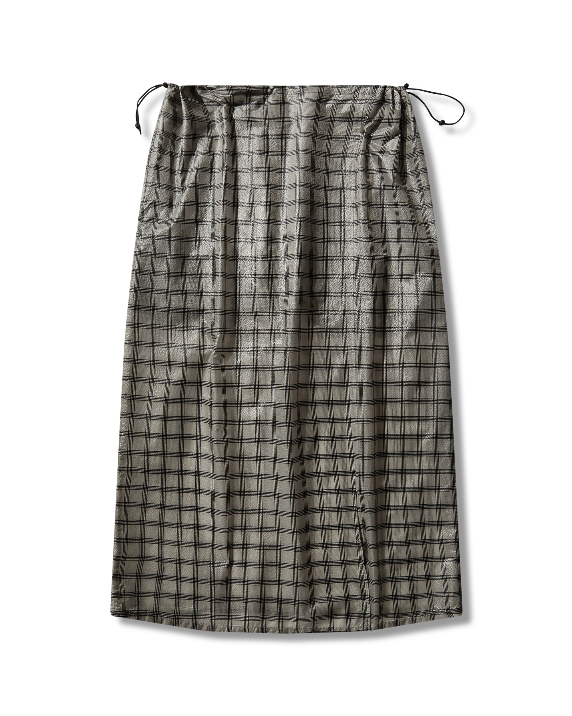 Women's Nia See Through Printed Check Mid Skirt - Image 11