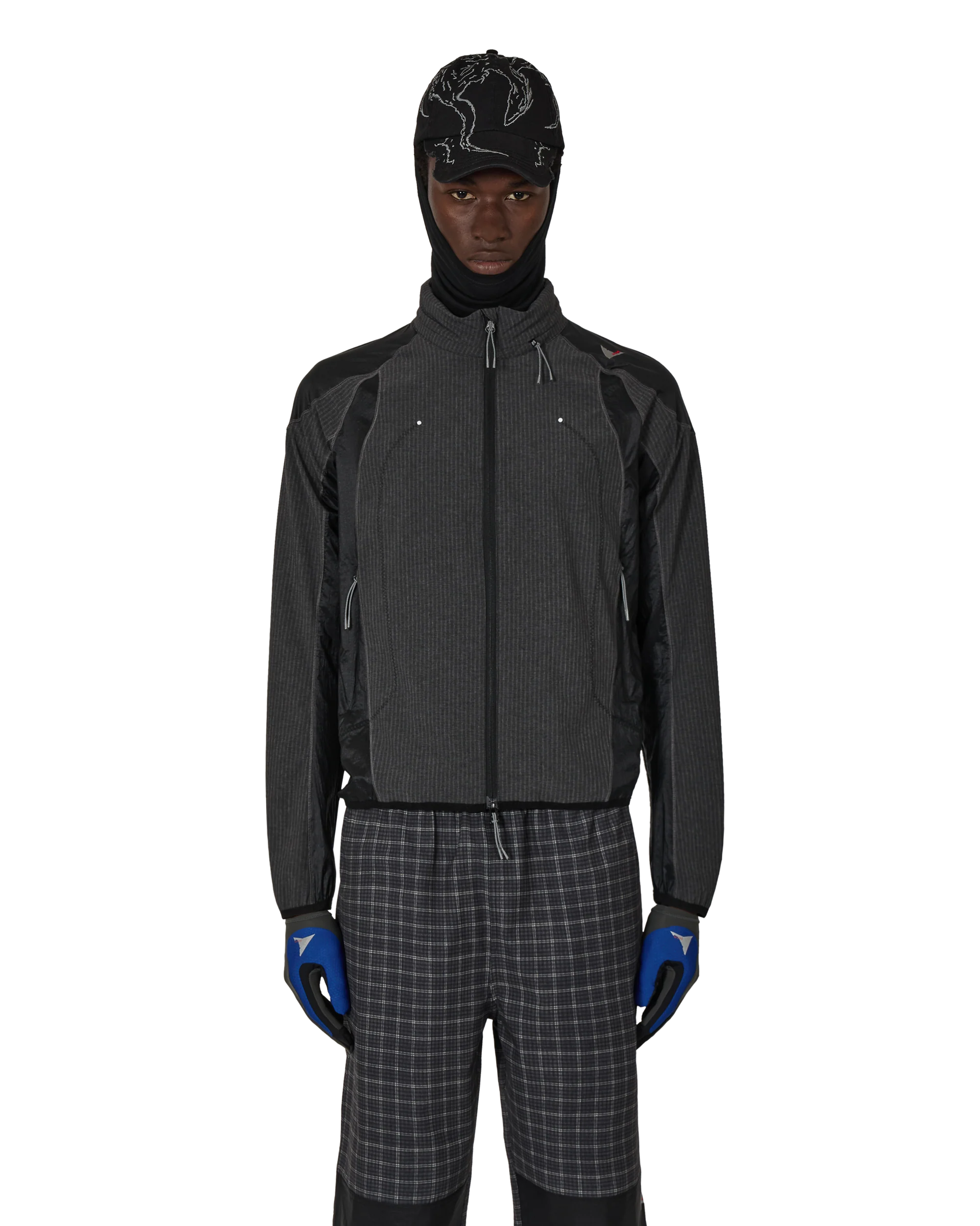 Numb Pinstriped Hooded Wind Jacket