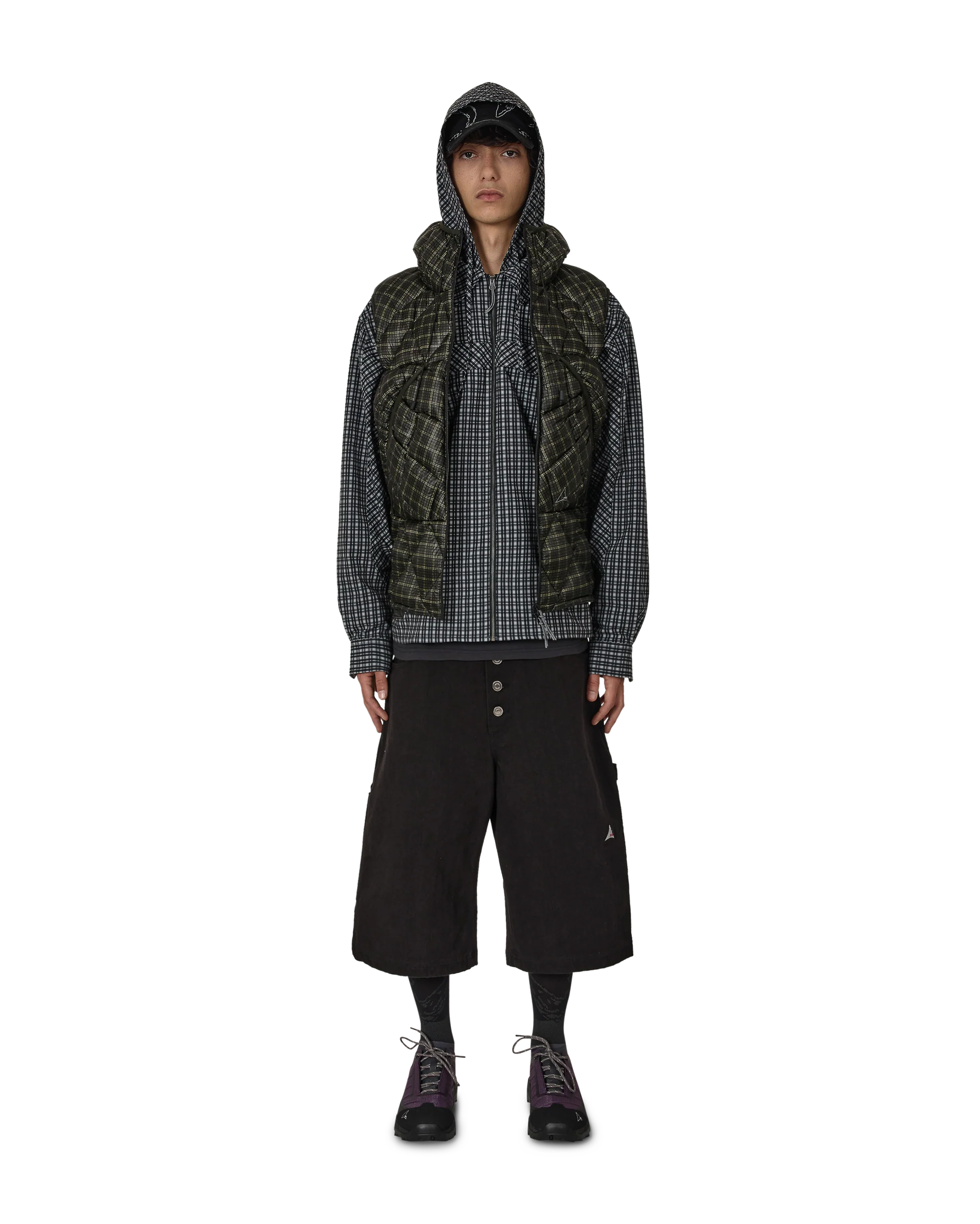 Nuna 600 Fill Check Hooded Down Vest - Image 4