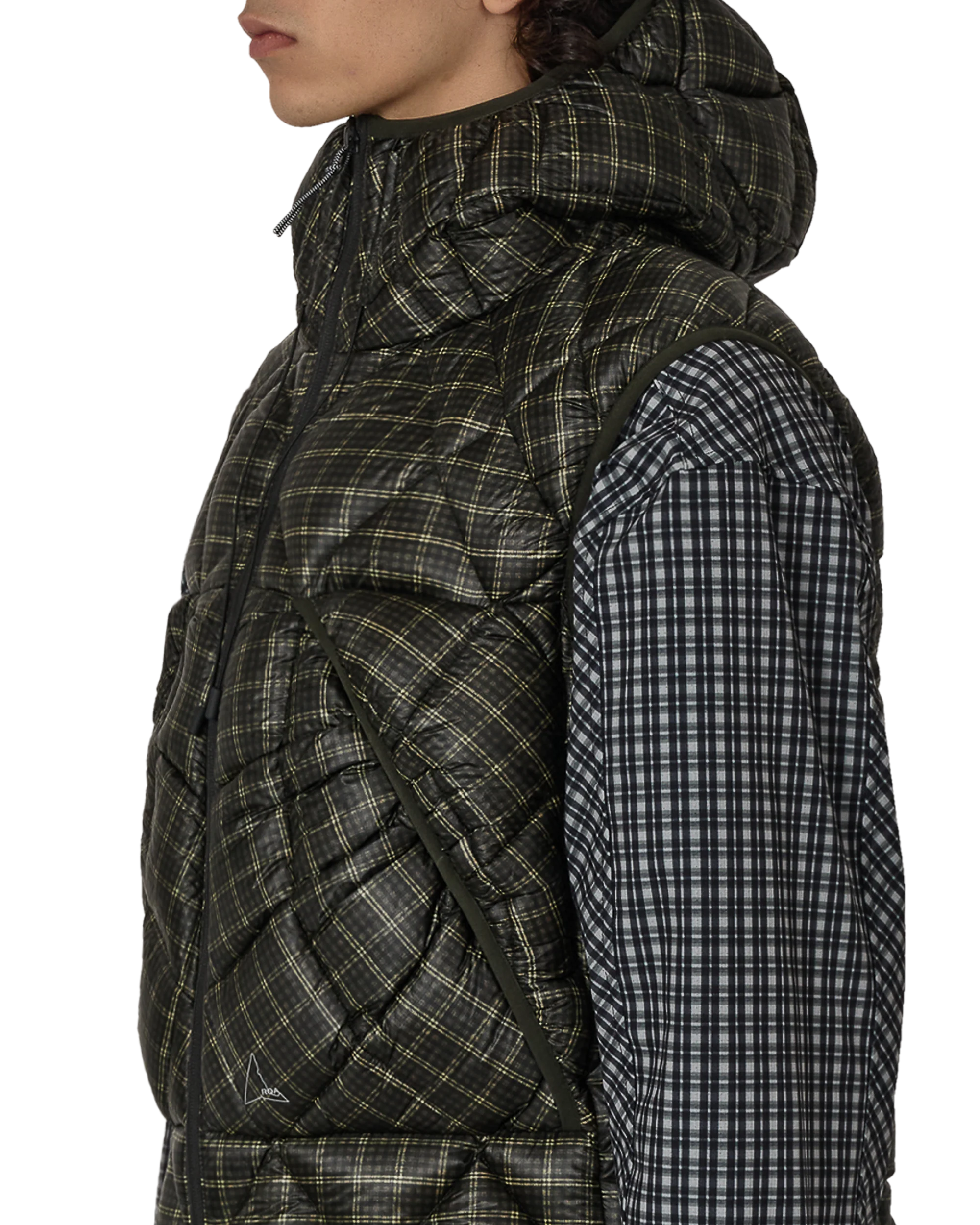Nuna 600 Fill Check Hooded Down Vest - Image 5