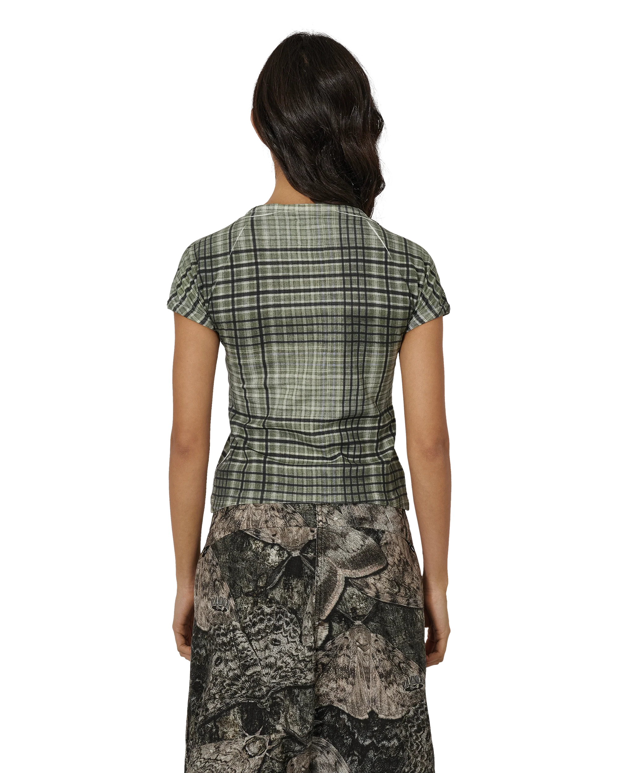 Taba Printed Check Baby Tee - Image 3