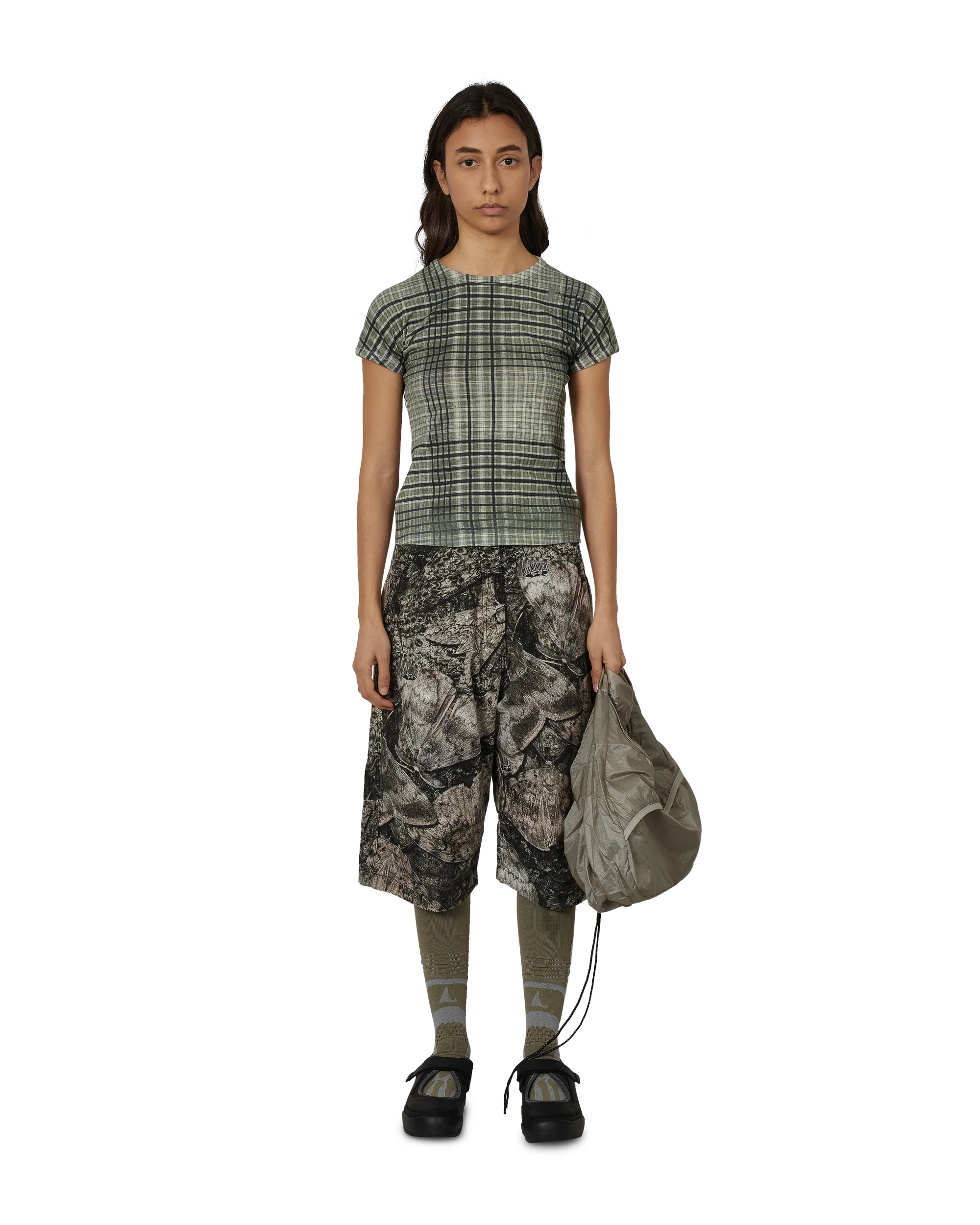 Taba Printed Check Baby Tee - Image 4