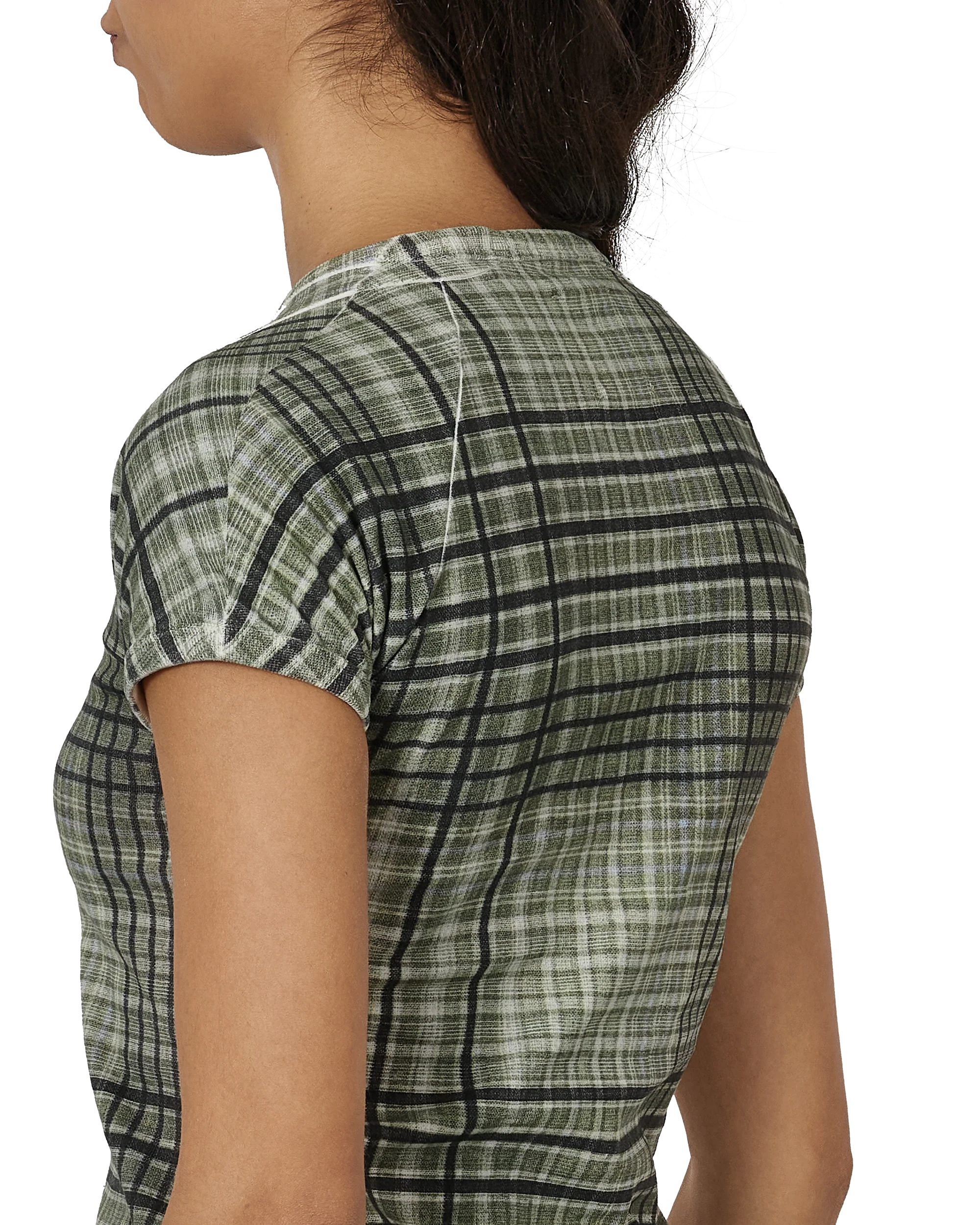 Taba Printed Check Baby Tee - Image 7
