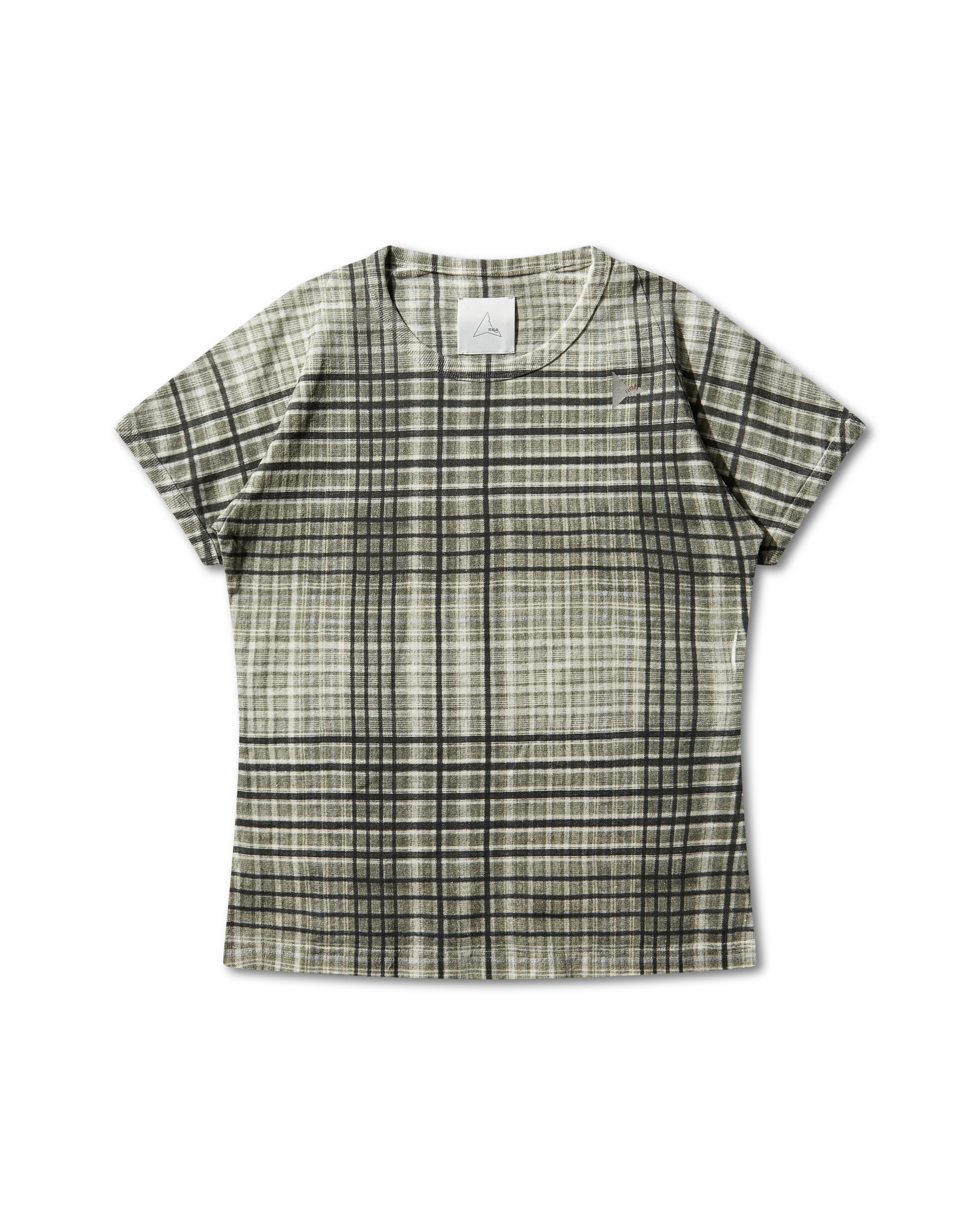 Taba Printed Check Baby Tee - Image 9